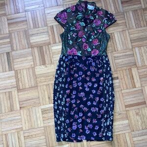 Byron Lars Beguile Floral Embroidered Dress 6 NWOT no belt
